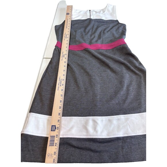 41 Hawthorn Sloane Colorblock Ponte Sheath Gray,White and Pink Dress Size M - Picture 6 of 10